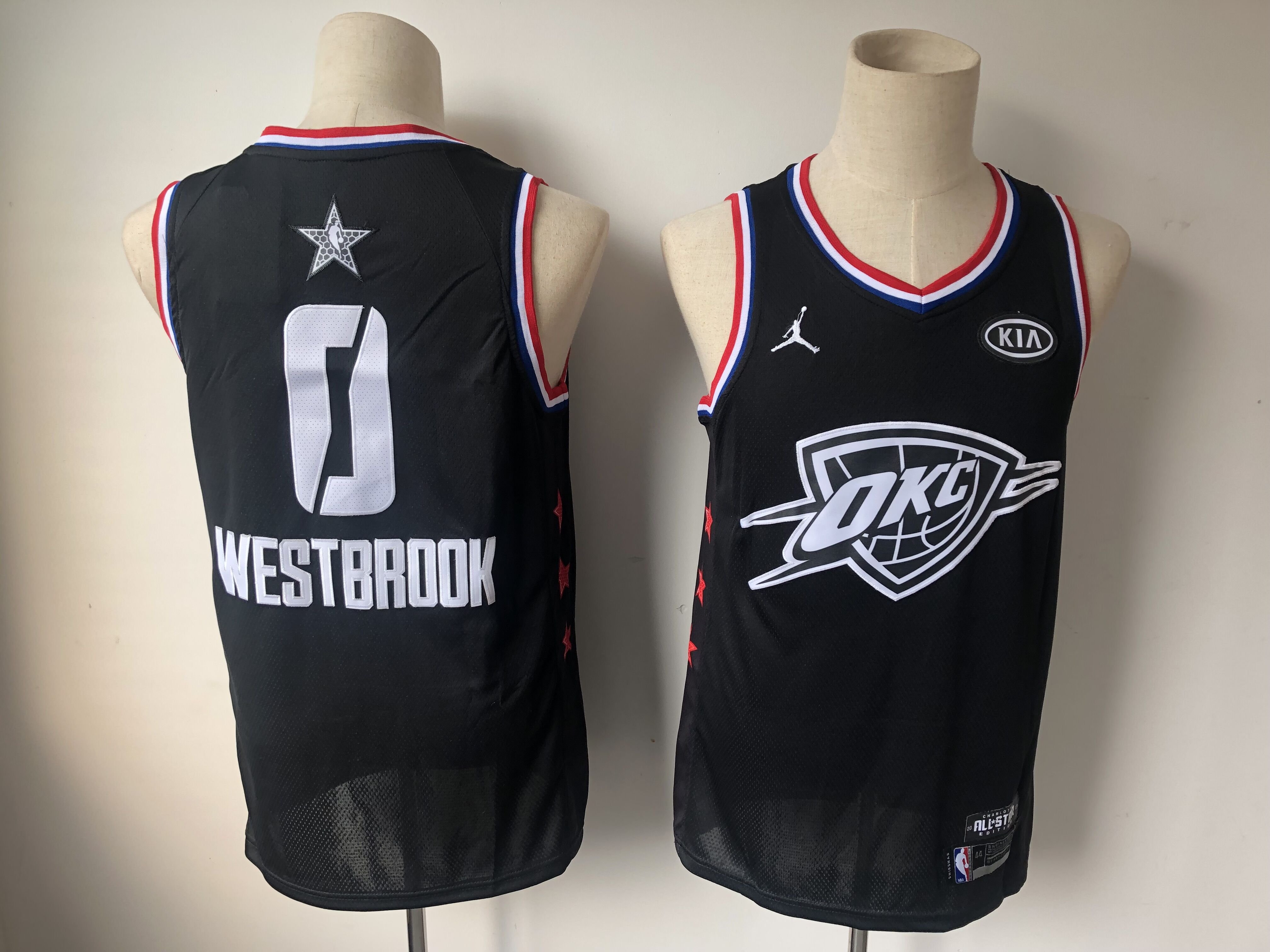 Men Oklahoma City Thunder #0 Westbrook Black 2019 All Star NBA Jerseys->san diego padres->MLB Jersey